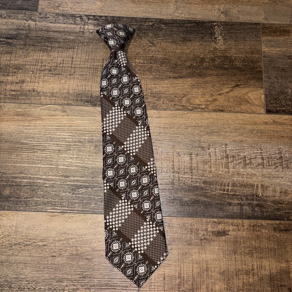 Beau Brummell Snapper Neck Tie Clip On Vintage Brown